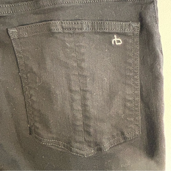 RAG & BONE Sz 31 Nina Jeans Skinny High Rise Ankle Length in Black Denim - Picture 6 of 11